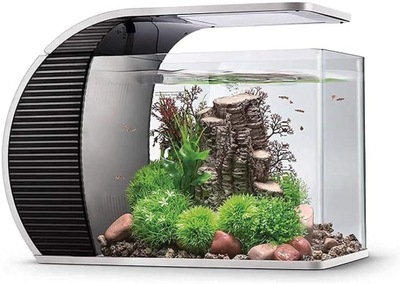 Zestaw szklanych akwariów LED, 19 litrów, panoramiczne akwarium