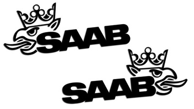 WYCINANE STICKERS SAAB I GRYF #3 SET - LEFT I RIGHT VARIOUS COLORS!  