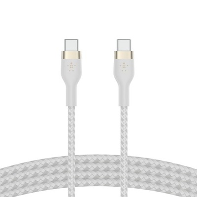 BELKIN Kabel USB-C do USB-C BoostCharge Pro Flex, USB-C PD, Biały, 2m