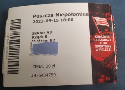 Bilet Puszcza Niepołomice - Śląsk Wrocław