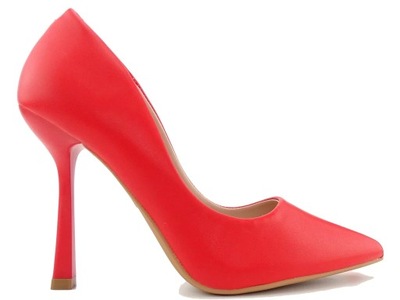 Czerwone matowe szpilki buty damskie 36