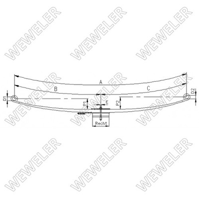 RESORTE VOLVO WEWELER F023T189ZA75, O.E. 22477146, 09756000  