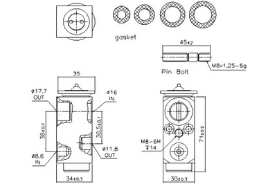 NISSENS VÁLVULA DE EXPANSIÓN DE ACONDICIONADOR CADILLAC BLS FIAT CROMA OPEL  