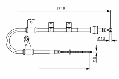 BOSCH ТРОС ТОРМОЗНОЙ РУЧНОГО ЗАД P HYUNDAI MATRIX 1.5D 1.6 1.8