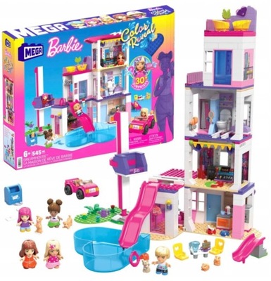 KLOCKI MEGA BARBIE COLOR REVEAL DOMEK MARZEŃ HHM01