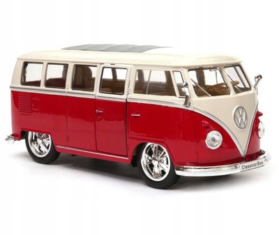 Volkswagen Classical Bus T1 1963 1:24 WELLY czerw