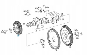 Оригинальные шкив коленчатого вала mercedes-benz om642 фото №1