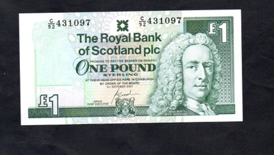 BANKNOT Szkocja -- 1 funt -- 2001 rok