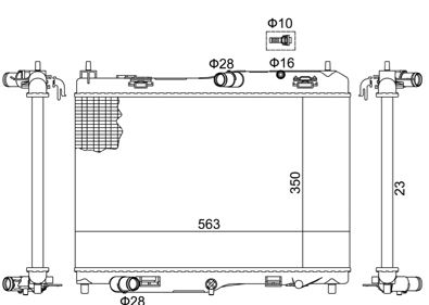 РАДИАТОР ВОДЫ FORD B-MAX 12-