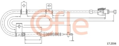 COFLE 17.2556 ТРОС ТОРМОЗА РУЧНОГО