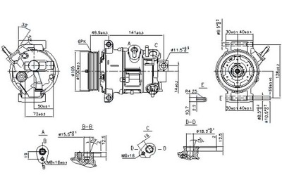 КОМПРЕССОР КОНДИЦИОНЕРА NISSENS 5111423AF 5058228AH