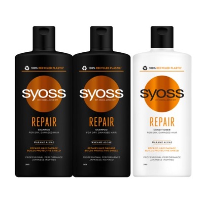 Syoss Repair Szampon Odżywka do włosów Suchych X3