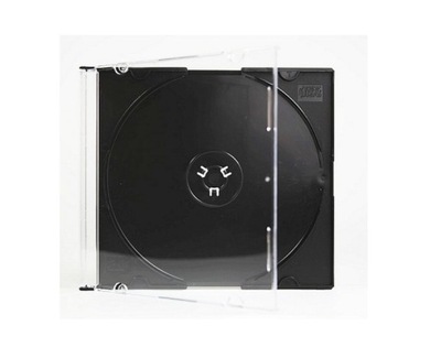 Pudełka CD x 1 SLIM na płyty czarne HQ 20 szt