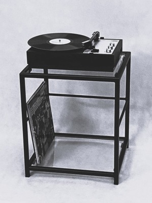 Stolik Maestro na płyty LP gramofon PRODUCENT loft 40x40