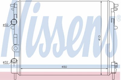 RADIATOR WATER NISSENS 63809  