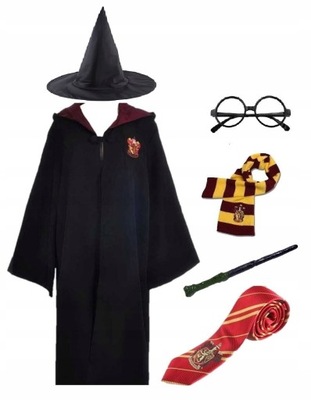 STRÓJ PRZEBRANIE HARRY POTTER ZESTAW 122-128 CM