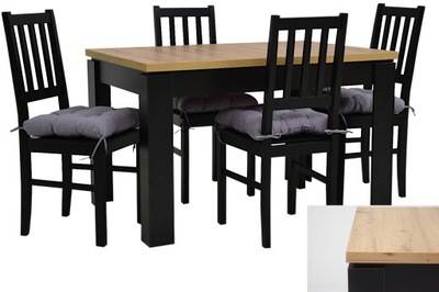 Komplet stół rozkładany i 4 krzesła PODUSZKI PIK
