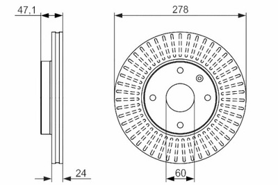 BOSCH DISCOS DE FRENADO 2 PIEZAS PARTE DELANTERA CHEVROLET EPICA DODGE RAM 2500  