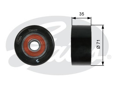 Ролик направляющая ремень генератора mazda 5 6 2.0d фото №1