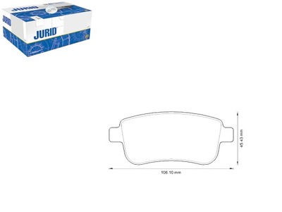 Jurid гальмівні колодки гальмівні renault fluence 1.6 dci l3 фото №1