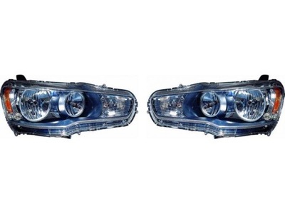 REJILLAS FAROS MITSUBISHI LANCER VIII 08- L+P  