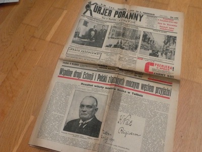 1934 KURIER PORANNY PIŁSUDSKI ESTONIA