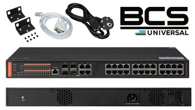 Switch BCS-SP24G04G-4SFP-M / 24xPoE, 4xUplink, 4xSFP