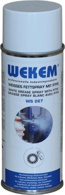 СМАЗКА ТЕФЛОННЫЙ БЕЛИЙ W SPRAY PTFE ВЫСОКО PRZYCZEPNY ADHEZYJNY 400 ML WEKEM