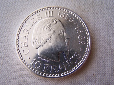 - MONAKO -- 1966 -- 10 Francs -- SREBRO