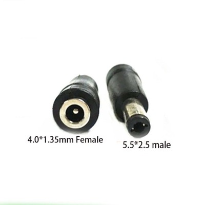 4.0*1.35mm żeńskie do 5.5*2.5mm męskie wtyczki DC