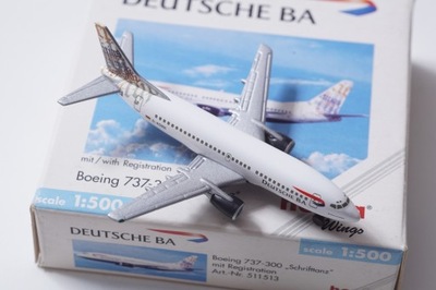 HERPA Deutsche BA Boeing 737-300 skala 1:500