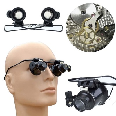 LUPA JUBILERSKA ZEGARMISTRZOWSKA OKULARY 20X LED