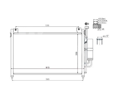 Радіатор кондиціонера mazda 2 10- dfy16148z фото №1