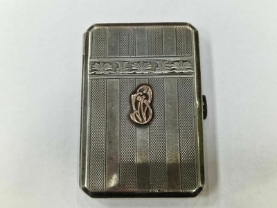 Srebrna papierośnica/ Srebro 875/ 80.60 gram/ Polska 1931-63/ KiM