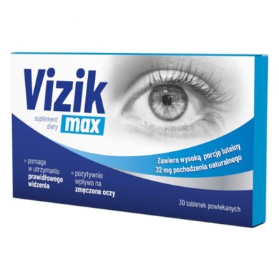 Vizik max, 30 tabletek powlekanych oczy witaminy APTEKA