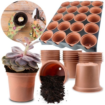 ZESTAW 20 DONICZEK DONICZKI ROZSADOWE DO ROZSAD TACKA NA SADZONKI PALETKA