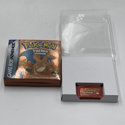 Pokemon Fire red GBA Gra zawiera pudełka