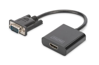 Konwerter/adapter audio-video VGA do HDMI, 1080p FHD, z audio 3.5mm