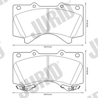 ZAPATAS DE FRENADO PARTE DELANTERA JURID 572599J  