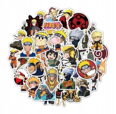 50 Naruto Doodle Naklejki Anime