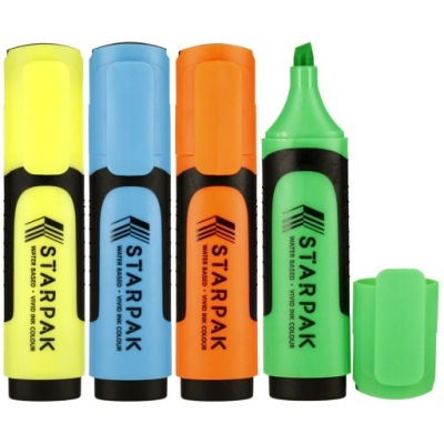 ZAKREŚLACZ 4 KOLORY ŚCIENTA KOŃCÓWKA ANTYPOŚLIZGOW