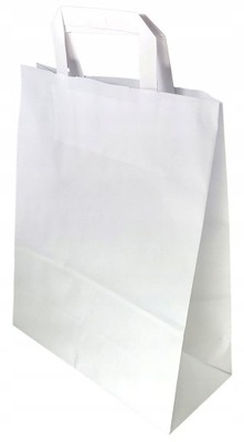 torba papierowa biała 25x11x32cm ekologiczna 25szt