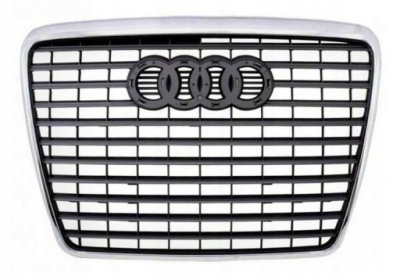 Решётка радиатора решётка радиатора решётка w бампере хром audi a6 c6 фото №1