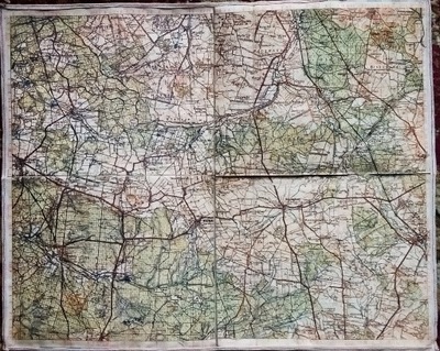 Woźniki Mapa wojskowa na płótnie Skala 1:100 000