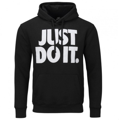 Nike bluza męska czarna dresowa logo Just Do It L