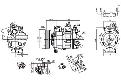 NISSENS КОМПРЕССОР КОНДИЦИОНЕРА AUDI A4 ALLROAD B9 A4 B9 A5 A6 C7 A7