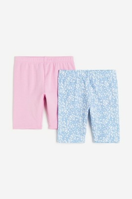 H&M ŚLICZNE Krótkie legginsy 2-pak 134