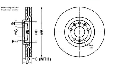 Ate тормозные диски тормозные 2szt. перед peugeot rcz 10- a фото №1
