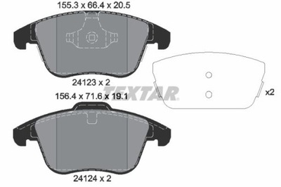 TEXTAR 2412305 ZAPATAS DE FRENADO  