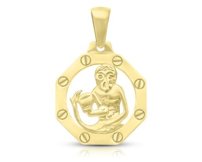 Złota zawieszka znak zodiaku Wodnik pr. 585 wisiorek